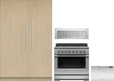 5 Piece Package Includes Refrigerator, Freezer, Range, Hood And Dishwasher